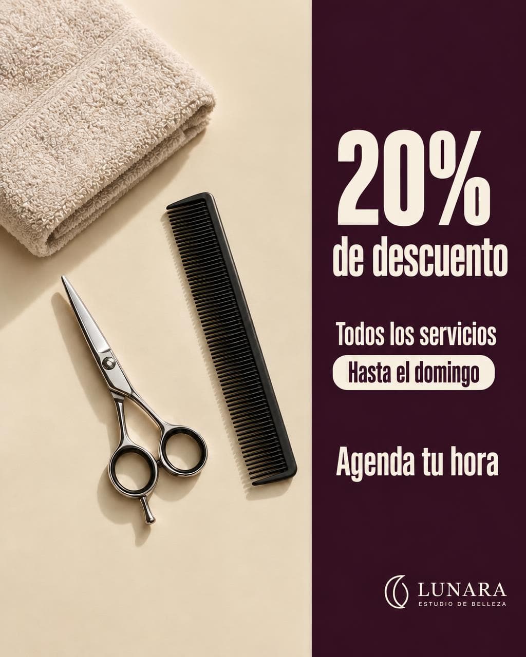 Imagen generada por IA para el post de Facebook de la peluquería